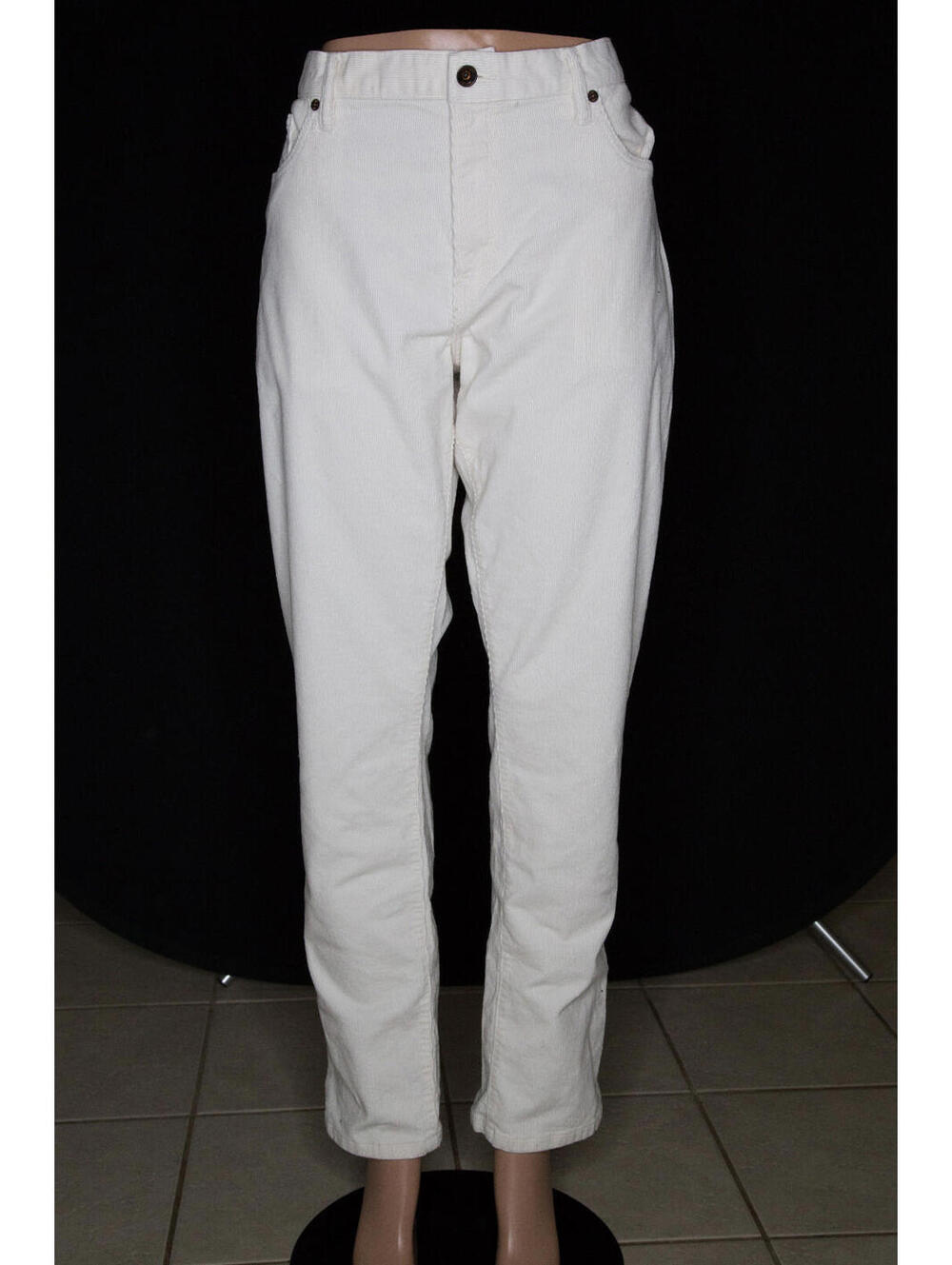 Men's Todd Snyder Slim Fit Cream White Stretch Corduroy Pants Sz 38 x 30